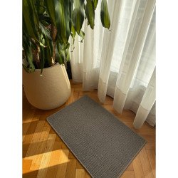 Alfombra Simil Yute 90x60 Gris Mayorista | Deko Hogar