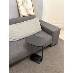 Mesa Auxiliar de Arrime Hierro y Madera Negra | Deko Hogar