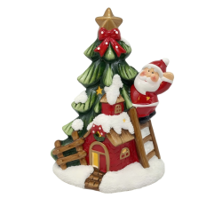 Árbol con Luz Led Home de Cerámica Rojo 15.3x9x20.5cm Mayorista | Deko Hogar