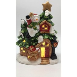 Árbol de Navidad Cerámica con Luz LED Mayorista