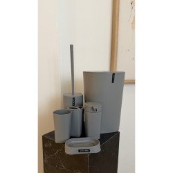 Set de Baño x 6 Piezas Gris Mayorista | Deko Hogar