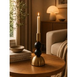Candelabro Acero Bitono 20x10 cm Mayorista | Deko Hogar