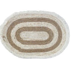 Alfombra Oval Fibras Naturales 80x60 | Mayorista Deko Hogar