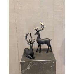 Dúo Ciervos Resina Decorativos Mayorista | Deko Hogar